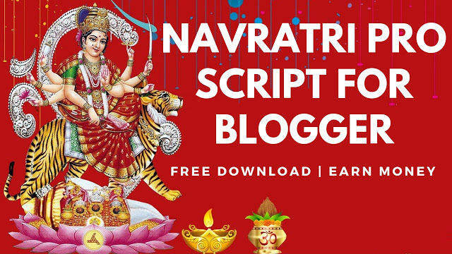 Navratri free festival wishing website script for blogger 2018