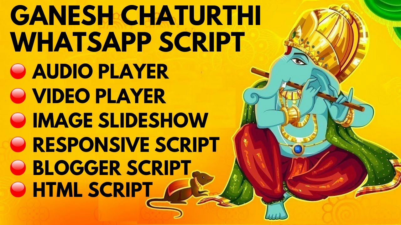 Ganesh Chaturthi Free HTML Blogger Whatsapp Script 2019
