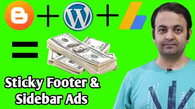 Google Adsense Fixed & Responsive Ads | Floating Sticky Footer & Sidebar