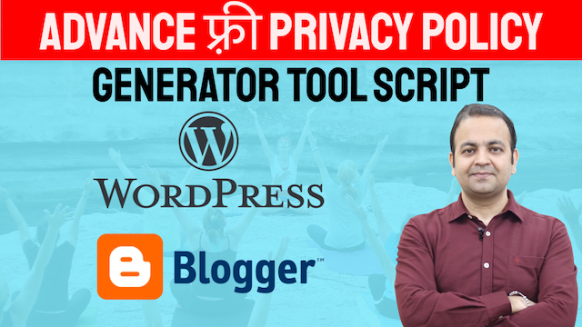 Advance New Free Privacy Policy Generator Tool Script For Blogger & WordPress